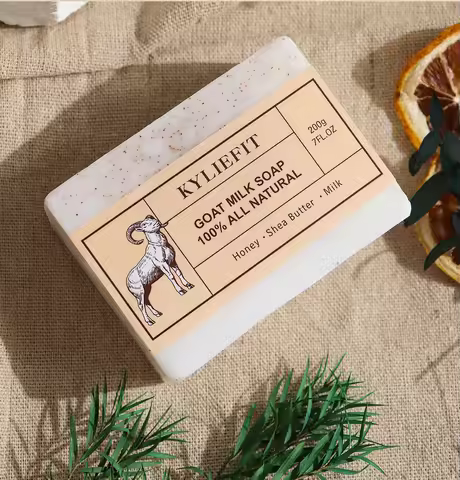 Organic Goat Milk Soap Bar, Natural, Whitening, Cleaning, Whiten, Nourishing, With Honey, Shea Butte