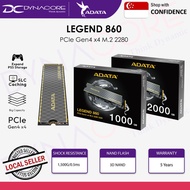 ADATA LEGEND 860 1TB / 2TB PCIe Gen4 x4 M.2 2280 Solid State Drive
