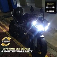 Yamaha R125 R1 R3 R6 - 💡6500k White LED Headlight Bulb - H1 H4 H7 H8 H9 H11 HB3 HS1 P15D BA20D H6 T1