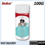 Bioline Dry Clean Shampoo 100G - Dry-Clean Gentle Cleansing Without Bathing Dry Powder Shampoo For P