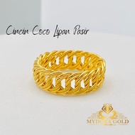 Mydoragold Coco Centipede Sand Ring | Cbr Series Ring | 916 Gold Ring [916 Gold Ring] Jewelery Fashion Ring