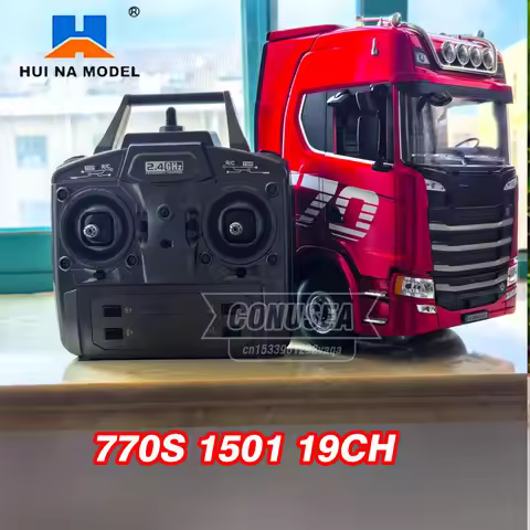 HUINA 770S Rc Truck Trailer Tractor 1/18 1501 Remote Control Car 19 Ch Electric Machine Engineering 