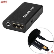 MAIAL Converter, 480i/480p/576i Game to HDMI Adapter, Durable 3.5mm Audio Output HD Cable PS2 to HDM
