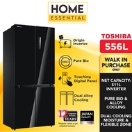 Toshiba 556L Multi-Door Inverter Refrigerator GR-RF610WE-PGY(22) | Digital Touch Panel Peti Sejuk GR