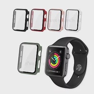 全包覆經典系列 Apple Watch Series 5/4 (44mm) 9H鋼化玻璃貼+錶殼 一體式保護殼 裸肌色