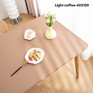 ผ้าคลุมโต๊ะ ผ้ายางปูโต๊ะ ผ้าปูโต๊ะ หนัง PVC กันน้ํา กันน้ํามัน สองด้าน สีพื้น สําหรับนักเรียน โต๊ะทานอาหาร