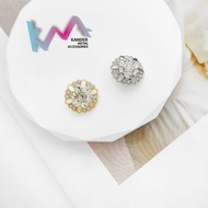 KANDER Alloy Button 18mm Diamond Decorative Button | 12mm Luxury JLZ-A125