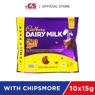 CADBURY Dairy Milk Chocolate with Chipsmore Family Pack 10x15g