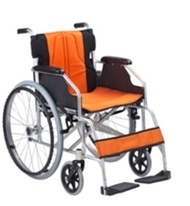 รถเข็นผู้ป่วยพับได้ รุ่น ALK903L-46 (สีส้ม) พับได้ (วีลแชร์,วิวแชร์,รถเข็นผู้สูงอายุ,wheelchair,รถเข็นพับได้)