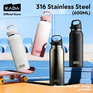 KADA Tumbler Hot and Cold 600ml(20oz) with Handle 316 Stainless Steel Easy to Drink for Sport