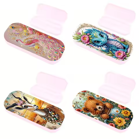 1 DIY5D crystal craft diamond painting set, animal design embellished with applique diamond embroide