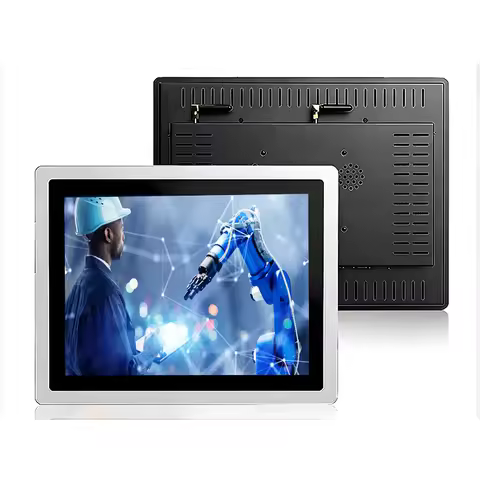 10.4 12.1 15 17 19 Inch Front Waterproof Industrial Panel All In One PC Mini Computer Capacitive Tou