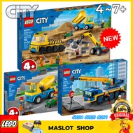 LEGO CITY Cement Mixer Truck / Mobile Crane / Construction Trucks and Wrecking Ball Crane 60325 6032