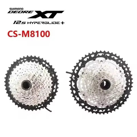 Shimano DEORE XT M8100 Cassette CS-M8100/M8200-12 HYPERGLIDE+Compatible With Micro Spline Freehub Fo