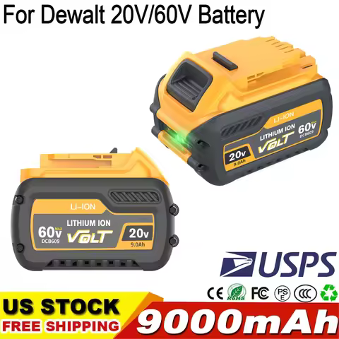 For Dewalt DCB609 20v 60v Max Flexvolt 9ah Lithium-ion Battery 21700 Rechargeable For Dewalt DCB606 