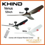 KHIND Venus 52" 3 Blades DC Motor Designer Ceiling Fan