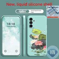Casing Samsung A34 5G A54 5G phone case Dragonfly Lotus Liquid TPU