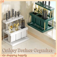 Cutlery Drainer Organizer Knife Holder Chopstick Cutlery Organizer Kitchen Storage Rack