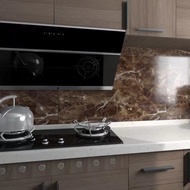 Wallpaper dapur anti minyak dan panas motif Stiker Marmer Marble Glossy Tebal Pelapis Lemari Meja Ka