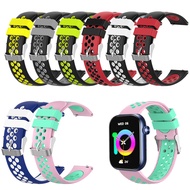 For itel O11/O15/O23 Silicone Two-tone Breathable Watch Strap