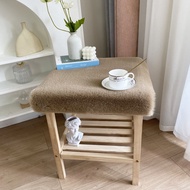 Imitation Rabbit Fur Bedside Table Cushion Short Plush Chair Cushion Dresser Table Decorative Cushio