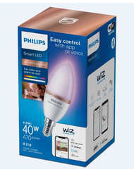 ของแท้ หลอด LED หลอดจำปา ขั้ว E14 หลอดไฟ Philips Smart LED WiZ 4.9W E14