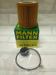 กรองน้ำมันเครื่อง BMW Series 3  GT  F34  ( 2013 - 2016 ) รุ่น  320i,  328i  Oil Filter Mann HU 816z KIT / HU816z KIT