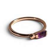 Ficelle Amethyst Ring | Jewelry | Natural Gemstone | Semi-Precious Stone | Crystal | Gold Plated | C
