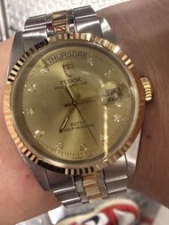 好X新淨🤣 TUDOR 金鋼 76213 daydate 鑽石字 36mm大裝 平到笑😆$12888