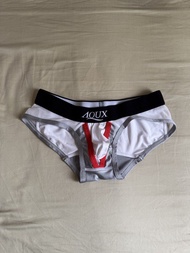 AQUX Men's Briefs White/Grey/Red Size M