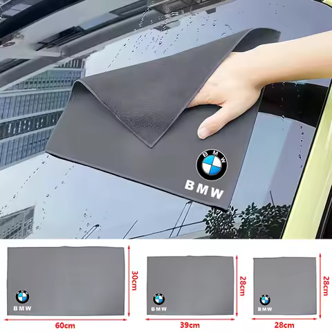 Microfiber Towel Car Cleaning Care Accessories For BMW X1 X3 X5 X7 Emblem M1 E46 E36 E90 E60 F30 E53