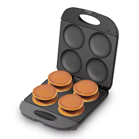 Household Double Side Heating Nonstick Electric Pancake Pan Sandwich Toaster 4 Slot Breakfast Machin