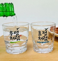 แก้วโซจู เกาหลีJinro Soju Glass brand jinro 진로 참이슬 소주잔