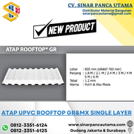 JUAL ATAP UPVC ROOFTOP GR &amp; MX SERIES SINGLE LAYER