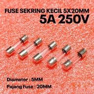 (PER 5 PIECES) 5A 250V GLASS FUSE 5X20MM SMALL FUSE