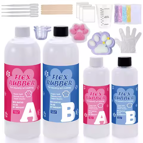 Taba Squishy Kit Liquid Silicone Gel Super Soft Squishy Kit 1:1 AB Ratio Resin Silicone for Molding 