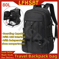 LFHSBT Travel Backpack bag 50-80L  waterproof hiking Bag with shoe compartment 18 inch laptop bag pa