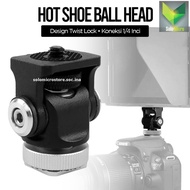 MINI FOCUS Hot Shoe Ball Head Lamp Flash Kamera Camera Tripod 1/4