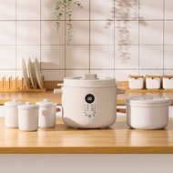 Small Small Ceramic Stew Pot Water-Proof Pot Stew Pot Pot Stew Pot Bird's Nest Stew One Piece Househ