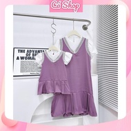 Sale of purple mother-daughter dress CS122 for girls
