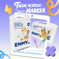 ENMY Dual Tip Acrylic Marker Pen 36/24/12 Colors Set Soft and Fine Brush Kids Presents