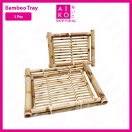 (AIKO) DULANG BULUH DULANG MAKNAN DULANG MINUMAN 2SAIZ BAMBOO WEAVING TRAY 1PCS
