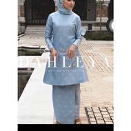 Myravallyn Dahleya baby blue kurung pahang moden songket prelove