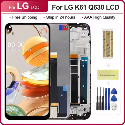 6.53'' LCD For LG K61 Display Screen Touch Digitizer Assembly Replacement LCD LM-Q630EAW For LG K61 
