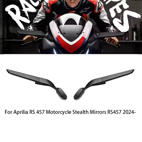 For Aprilia RS 457 Motorcycle Stealth Mirrors RS457 2024- Accessories Adjustable Side Mirror for APR