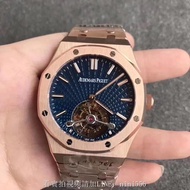 AP_ audemars_ Royal Oak series 26522 or manual mechanical 18 k rose gold real tourbillon men watch 41 mm NOOB