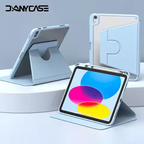 Tablet Cover For iPad Pro For iPad Air 11 M2 Case 2024 Pro M4 360° Rotation Cover for Air 5/4 iPad 1