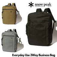 🇯🇵日本代購 SNOW PEAK EVERYDAY USE 3WAY BUSINESS BAG 28L  Snow peak背囊 Snow peak背包 Snow peak backpack AC-2