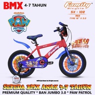 [✅Baru] Sepeda Bmx Anak Laki-Laki 2-7 Tahun Family Sx102 Paw Patrol