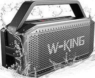 W-KING Portable Loud Bluetooth Speakers with Subwoofer, 60W(80W Peak) Outdoor Speakers Bluetooth Wir